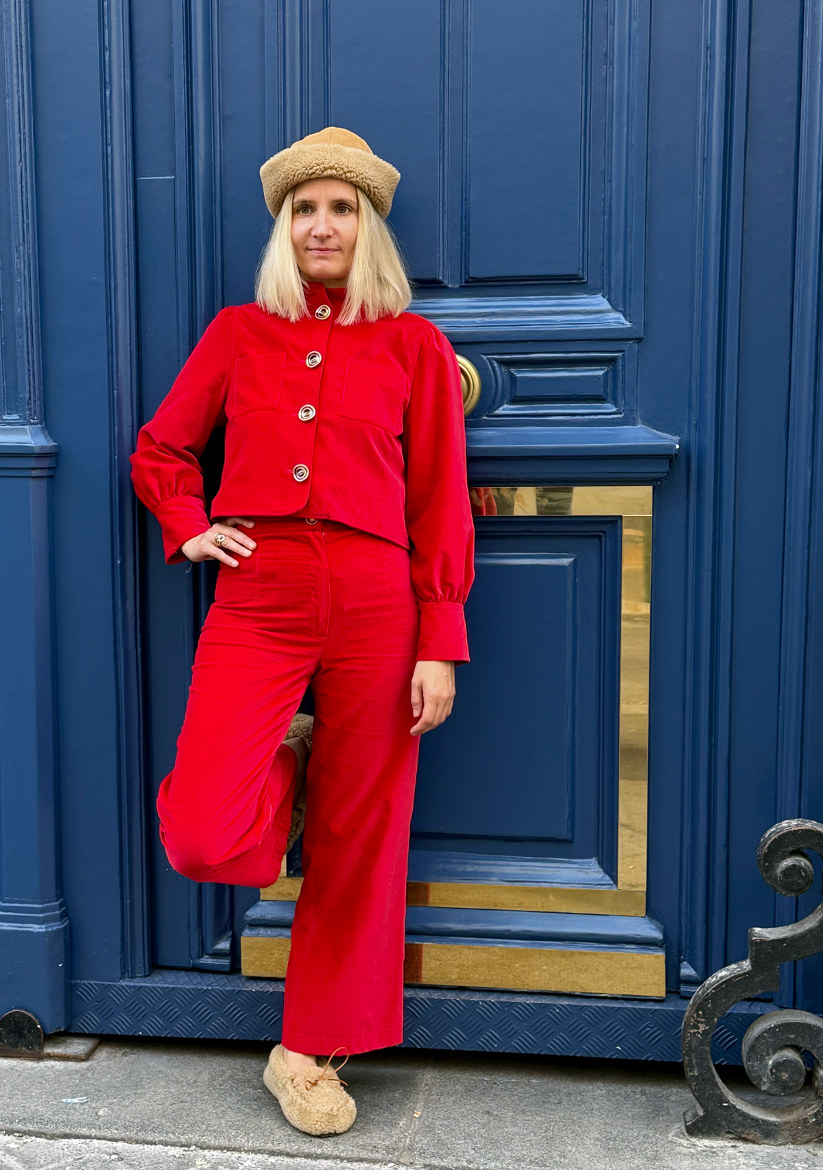 Romy velours rouge