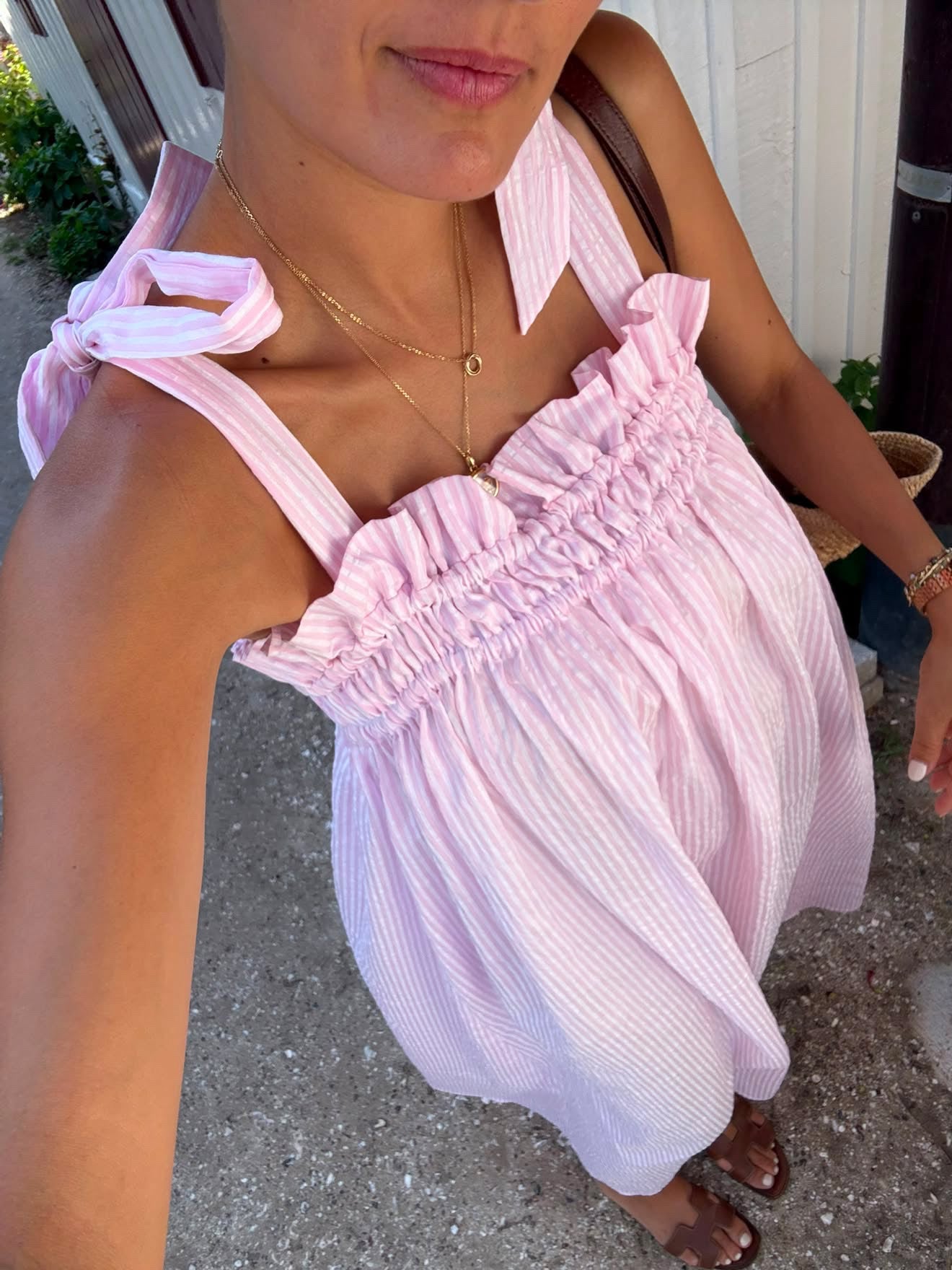 Robe Devendra rayures rose