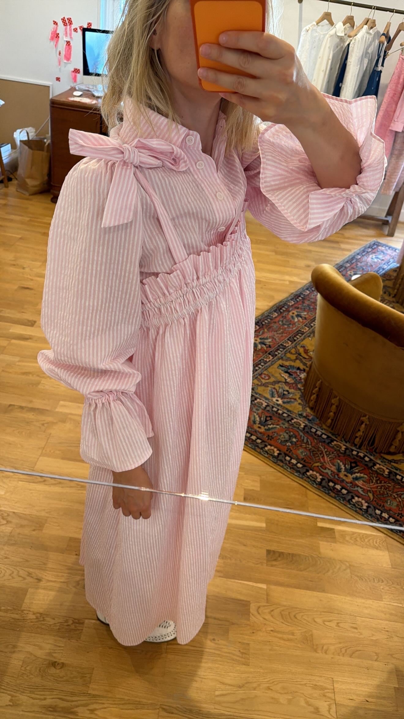Robe Devendra rayures rose
