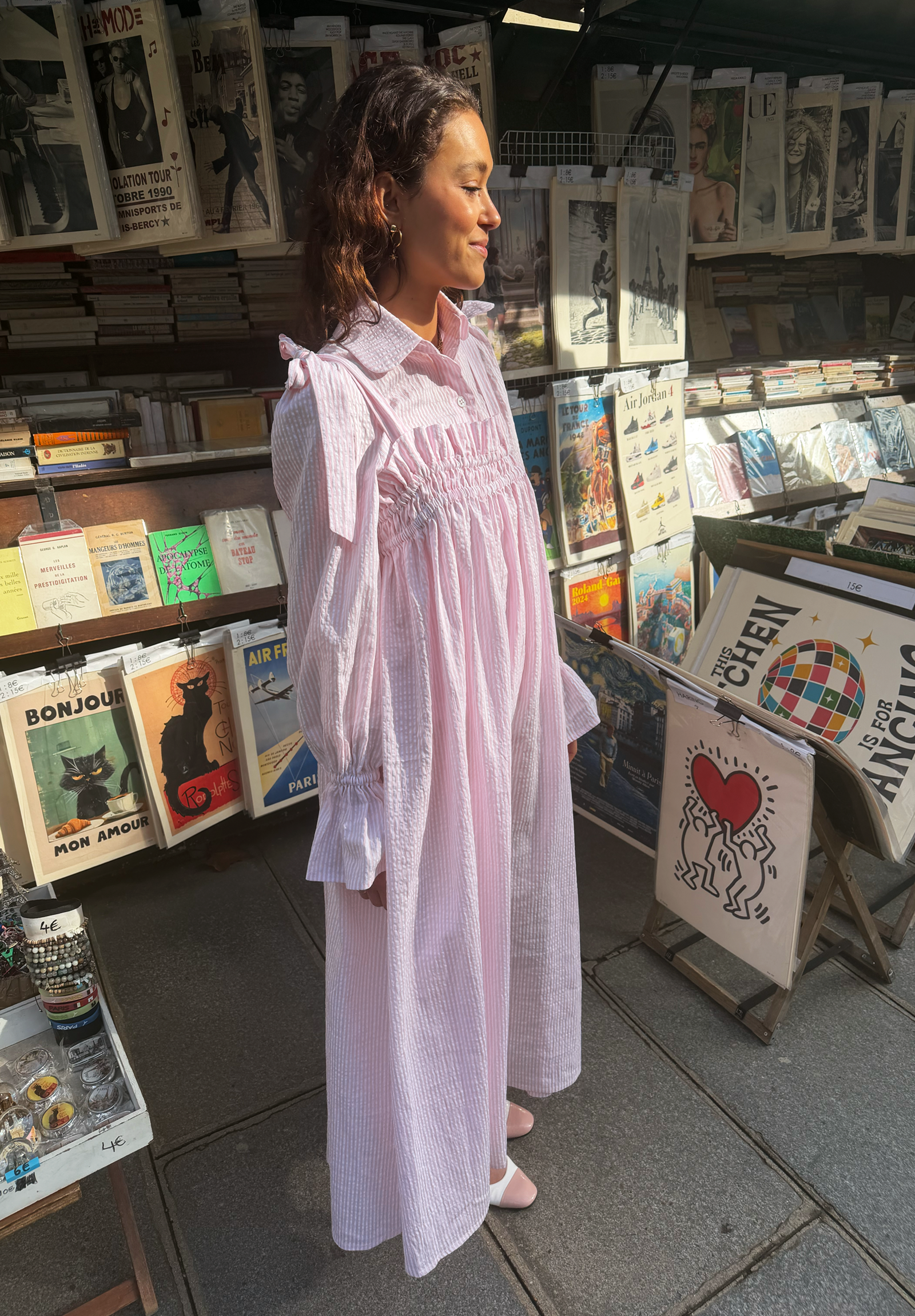 Robe Devendra rayures rose