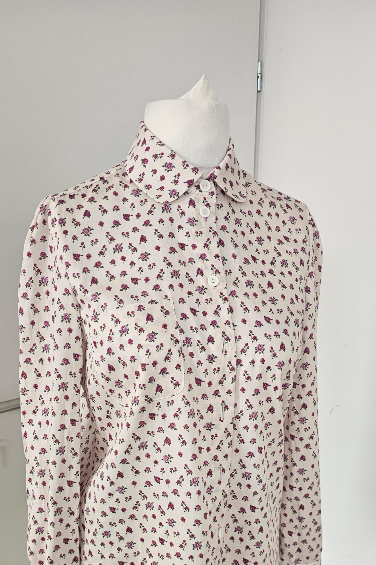 Chemise Vic écru fleurs