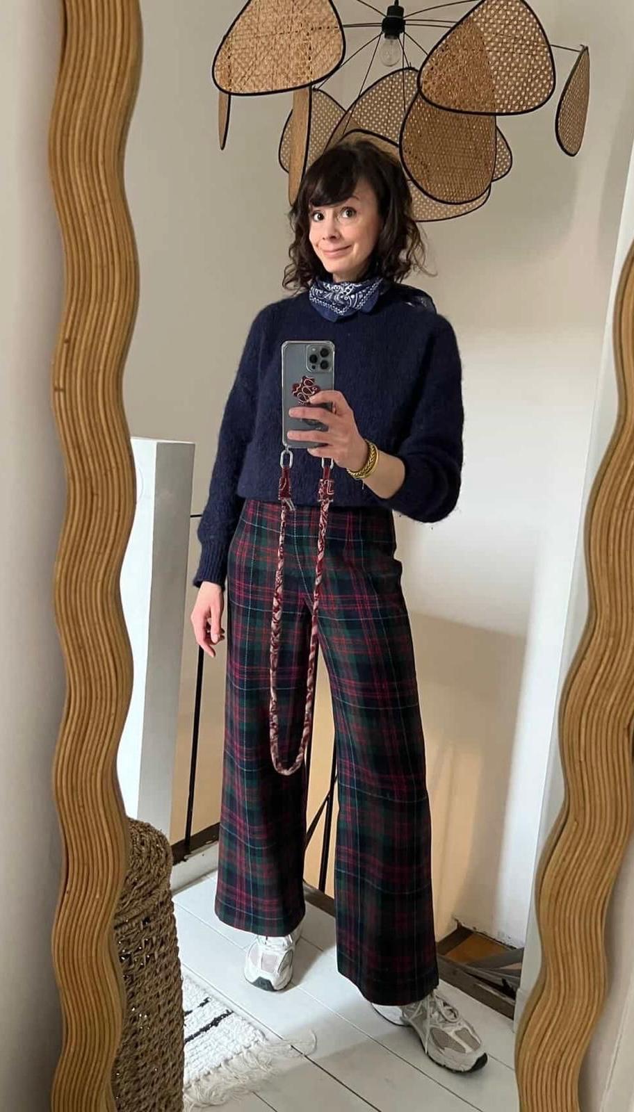 Romy Scottish tartan trousers