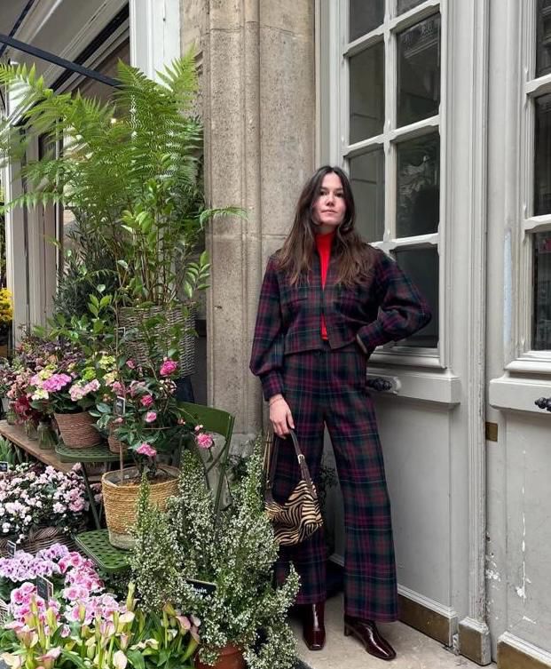 Romy Scottish tartan trousers