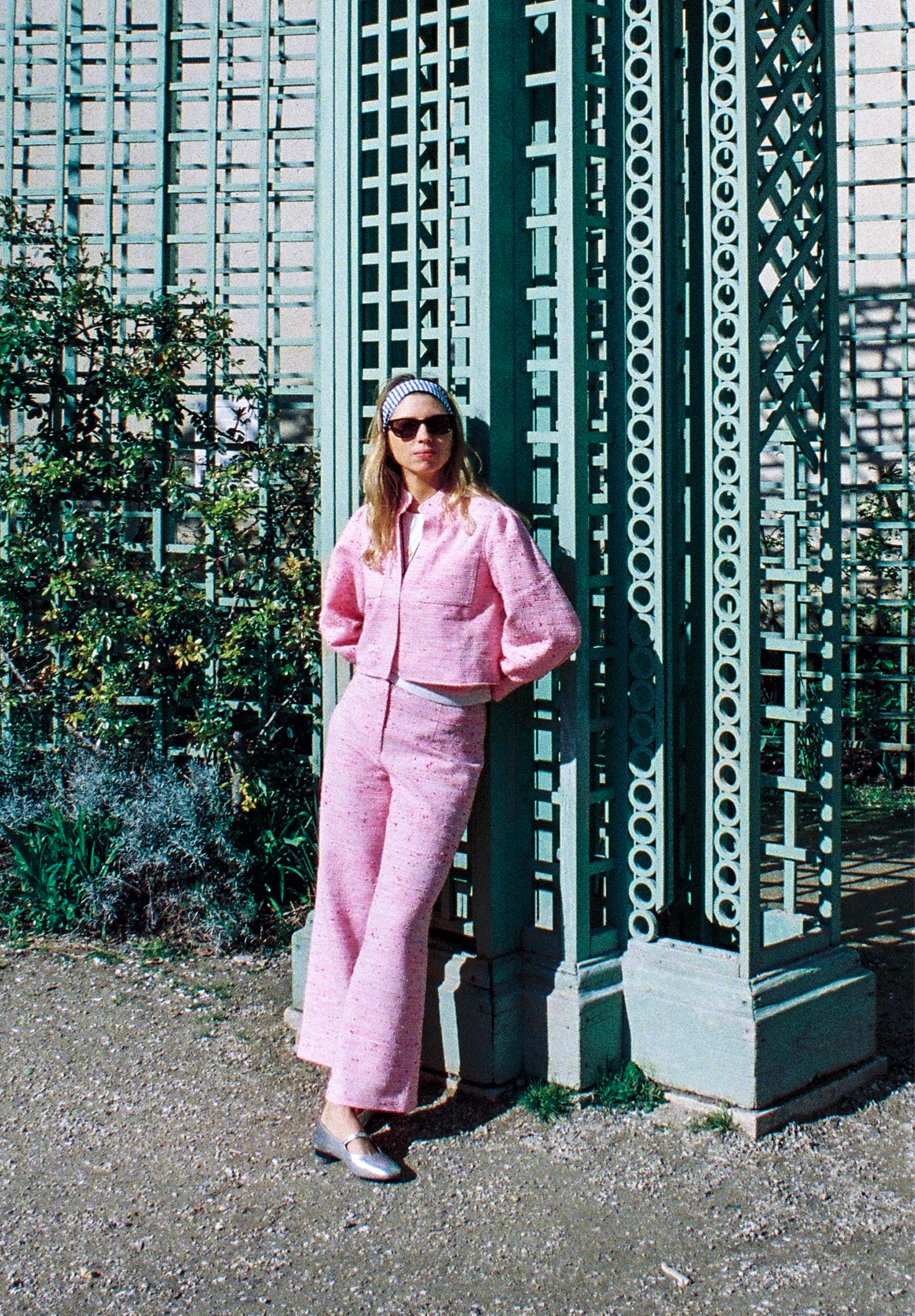 Pantalon Romy tweed fuchsia