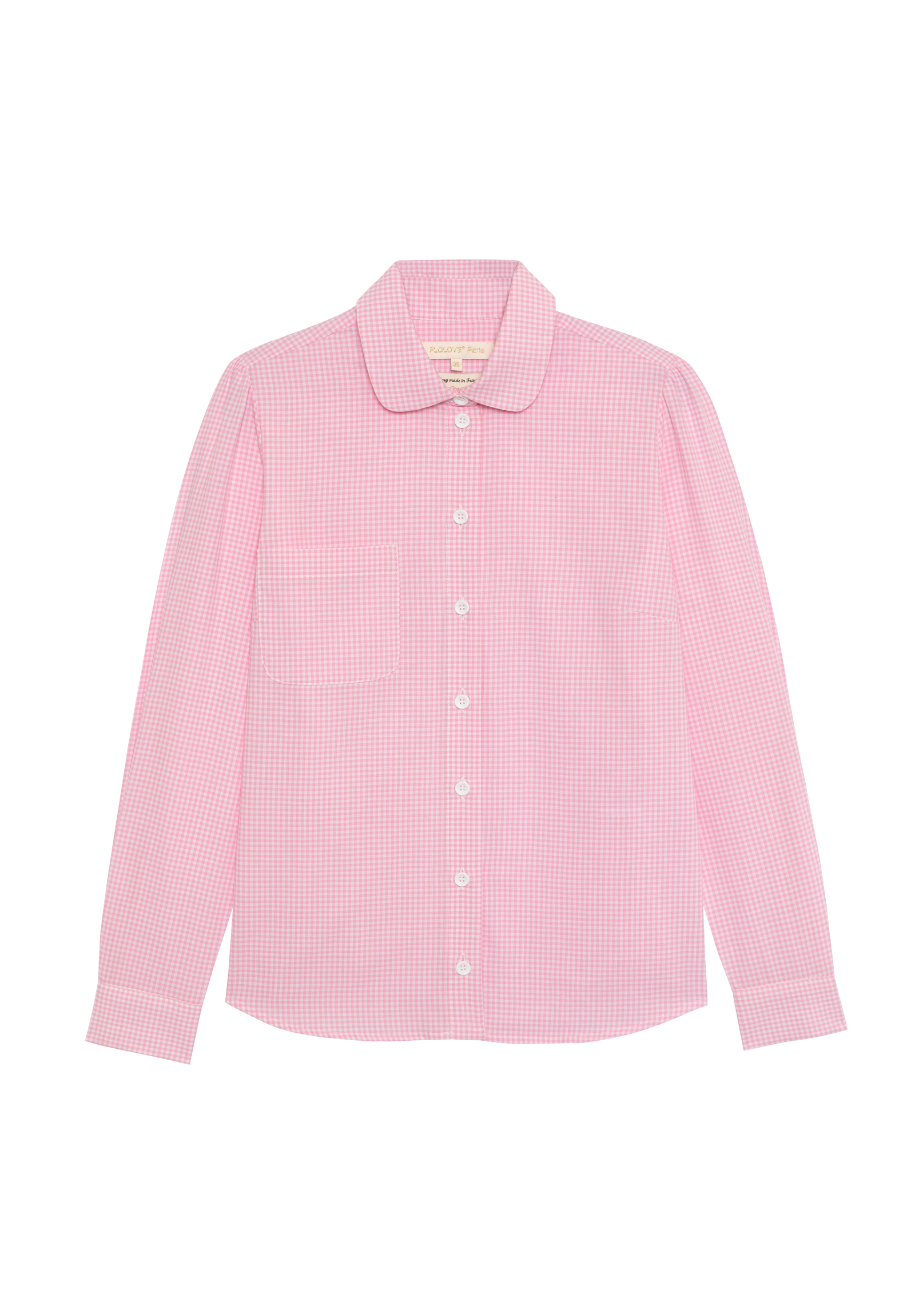 Pink gingham shirt