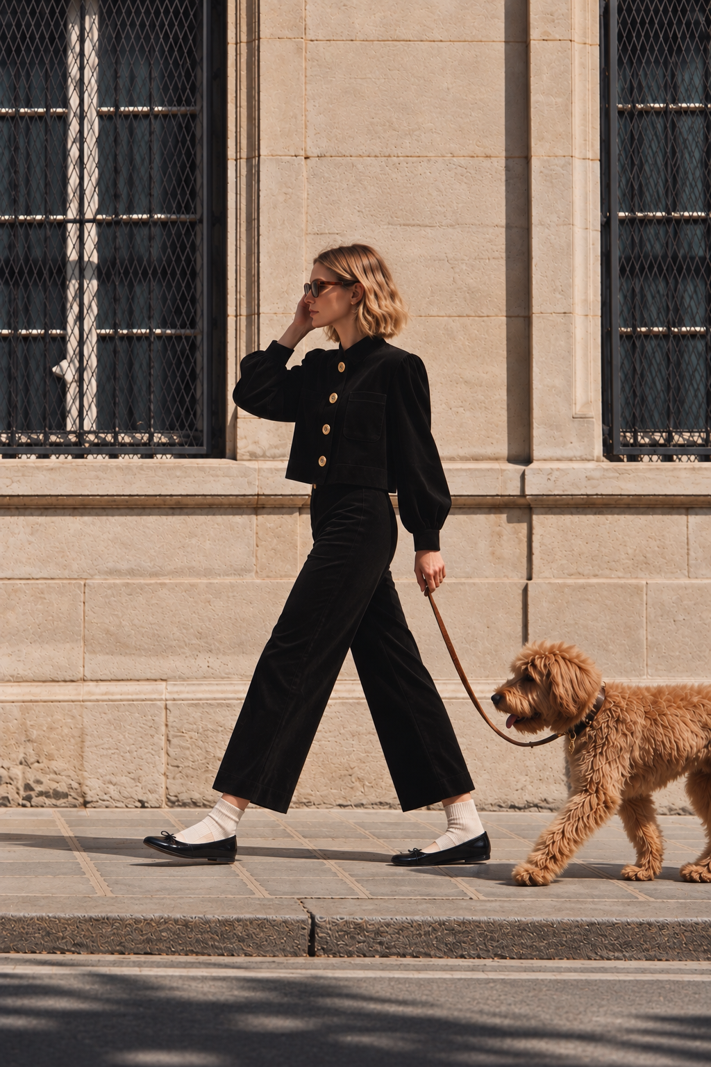 Pantalon Romy velours noir