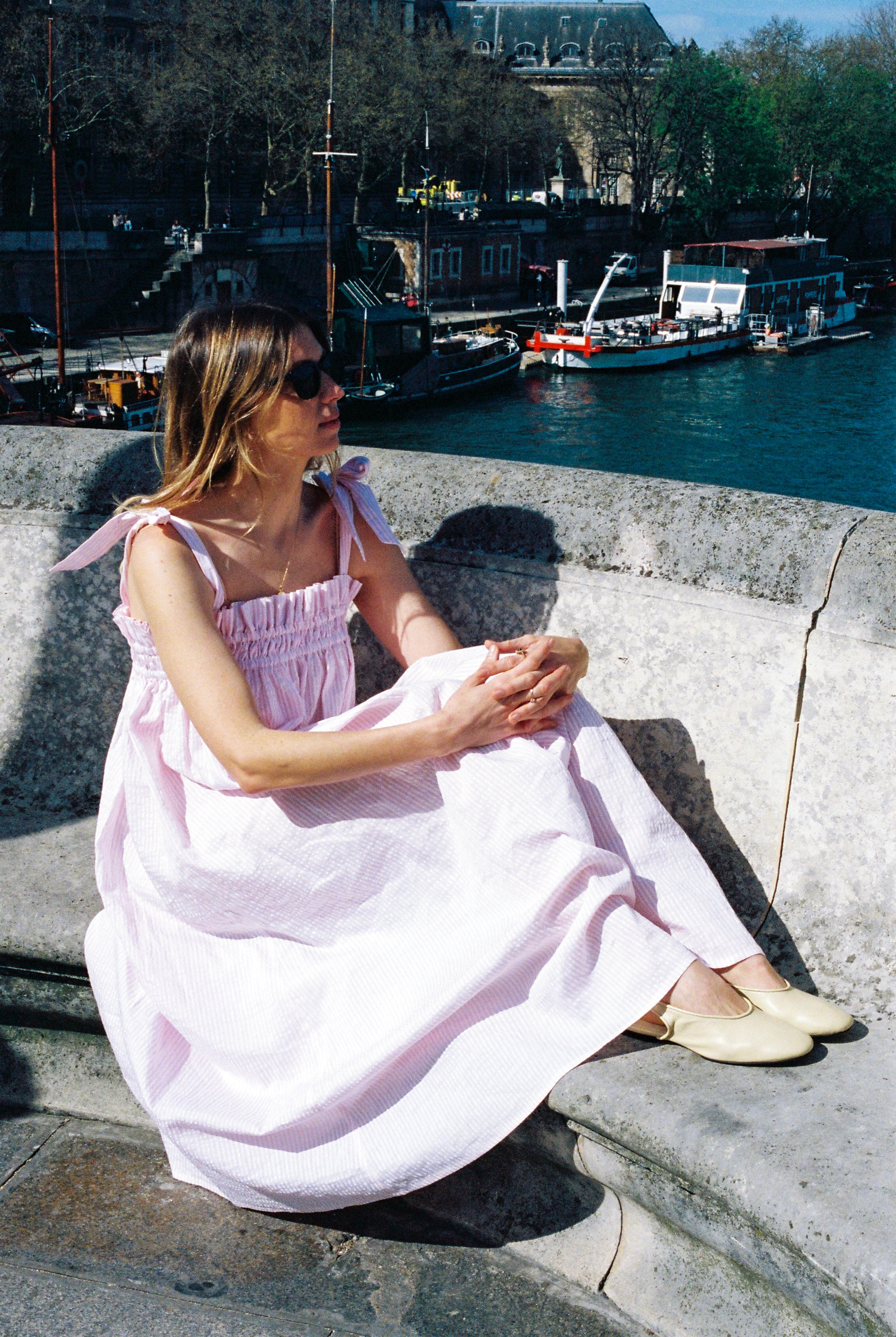 Robe Devendra rayures rose