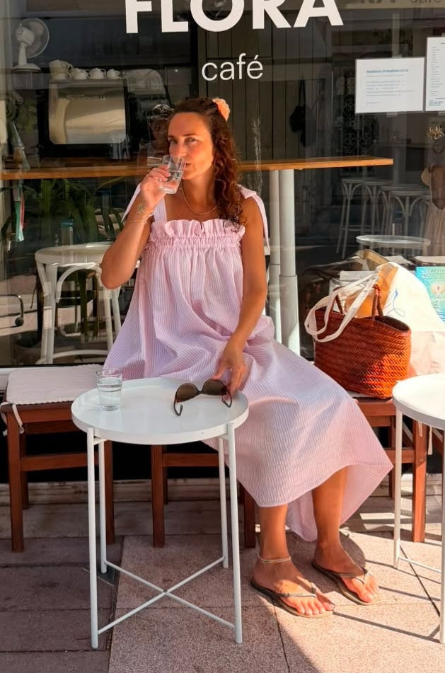 Robe Devendra rayures rose