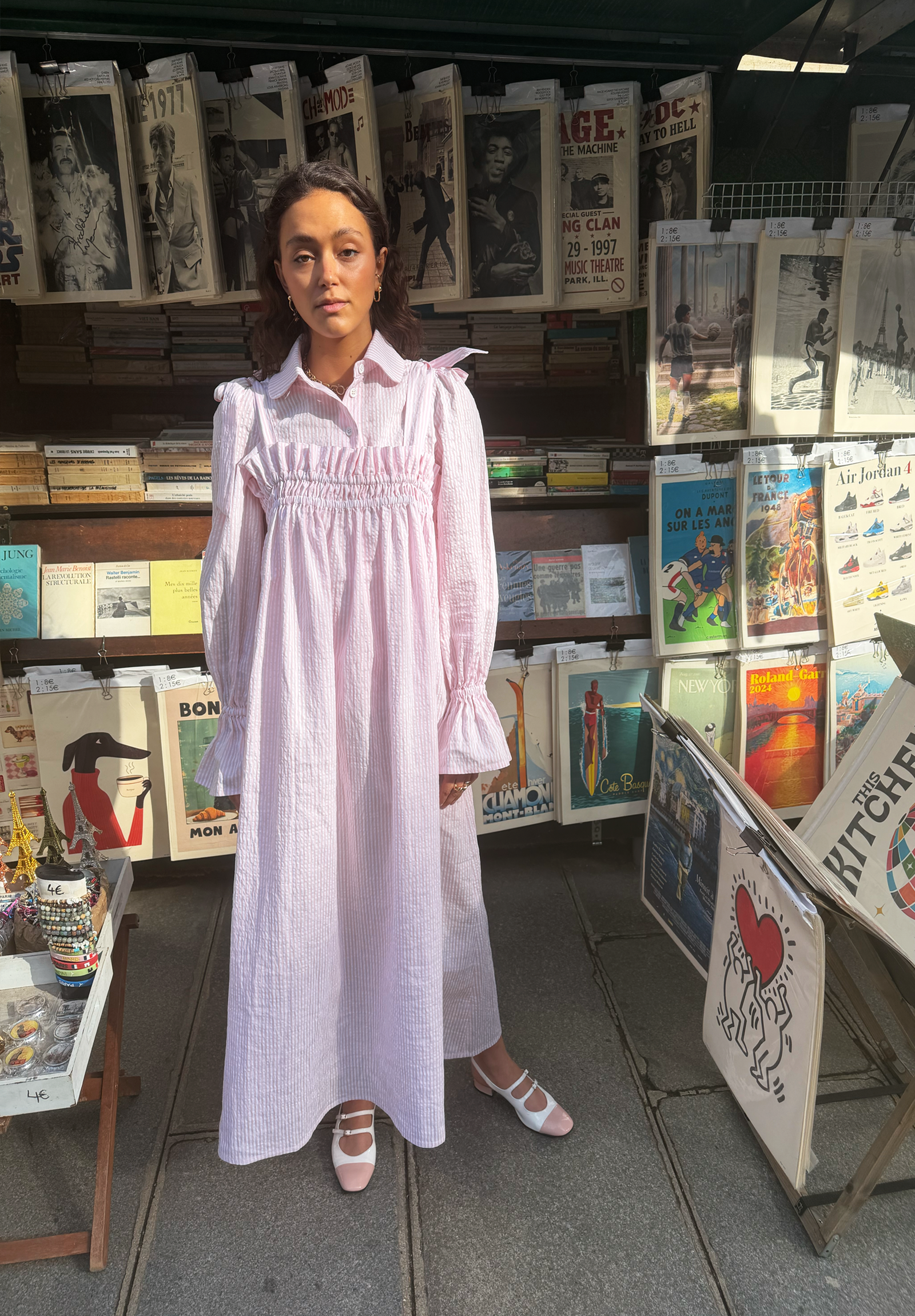 Robe Devendra rayures rose