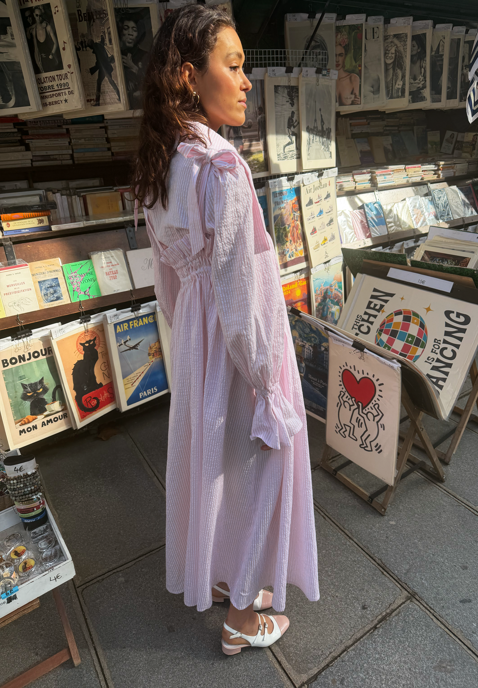 Robe Devendra rayures rose