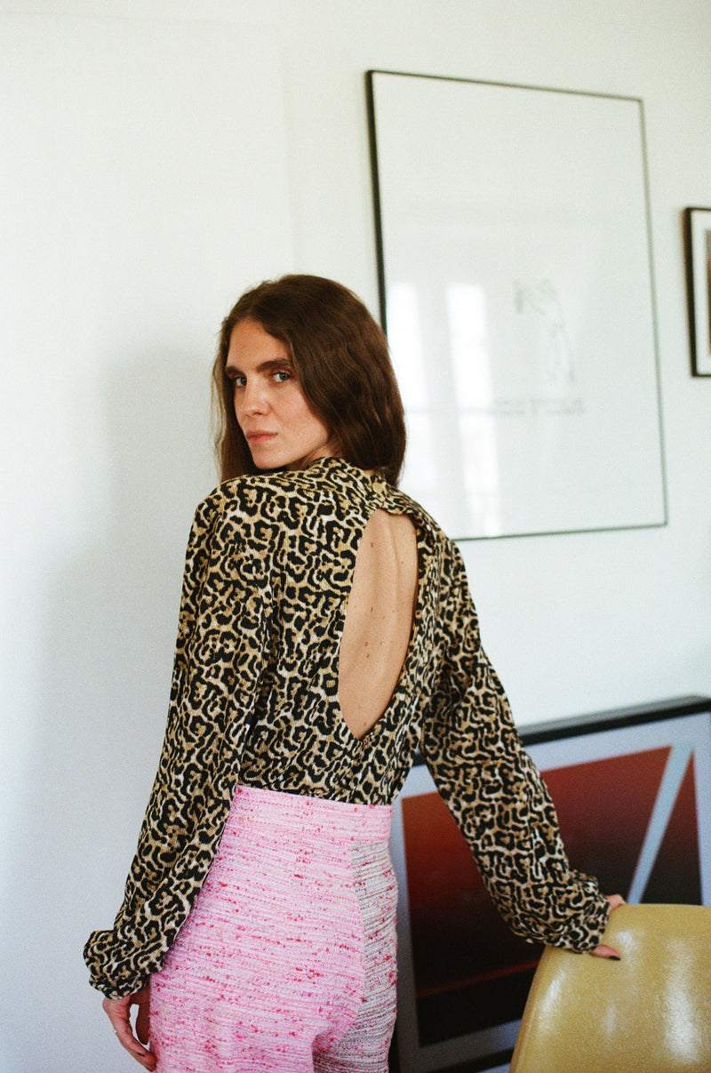 Blouse Plumetis Léopard