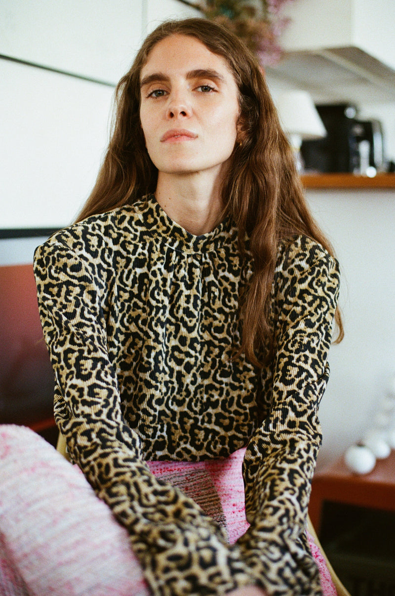 Blouse Plumetis Léopard
