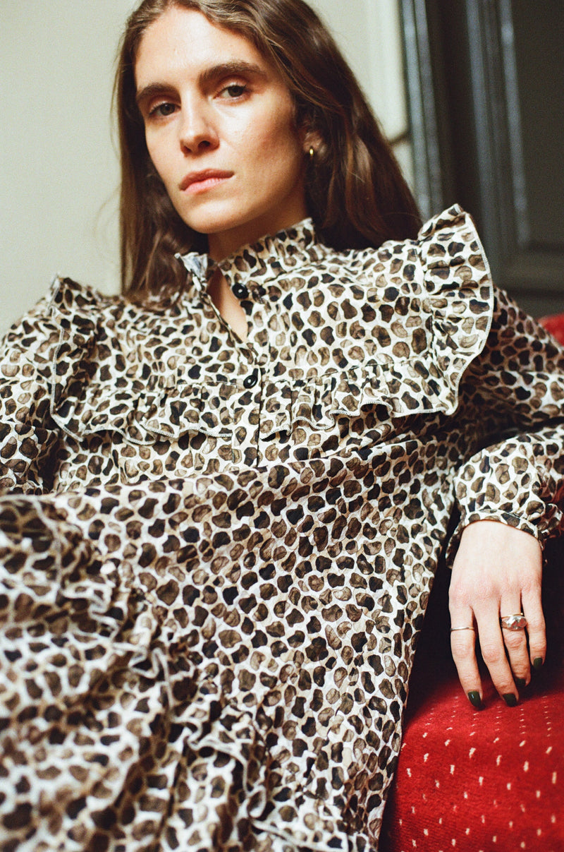 Robe Marie-Antoinette léopard
