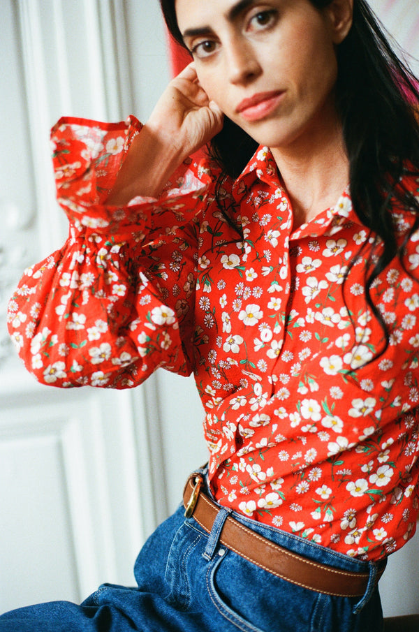 Chemise Gypsy liberty rouge