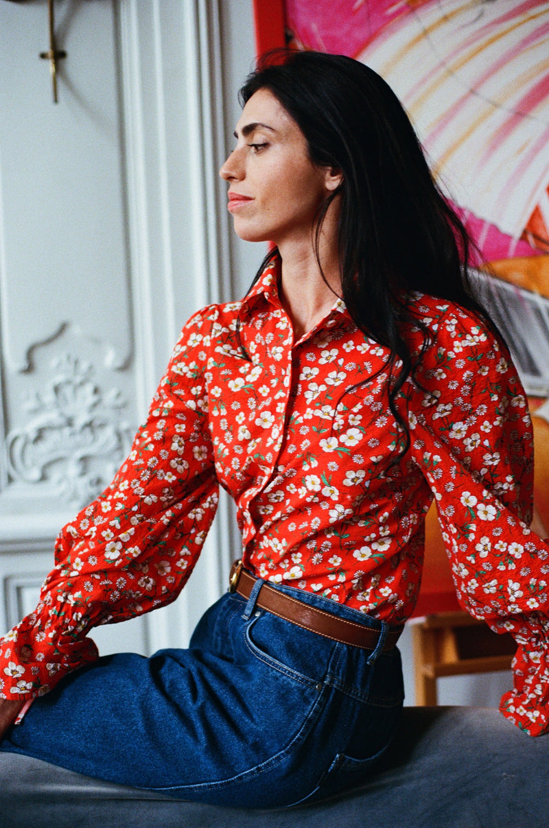 Chemise Gypsy liberty rouge