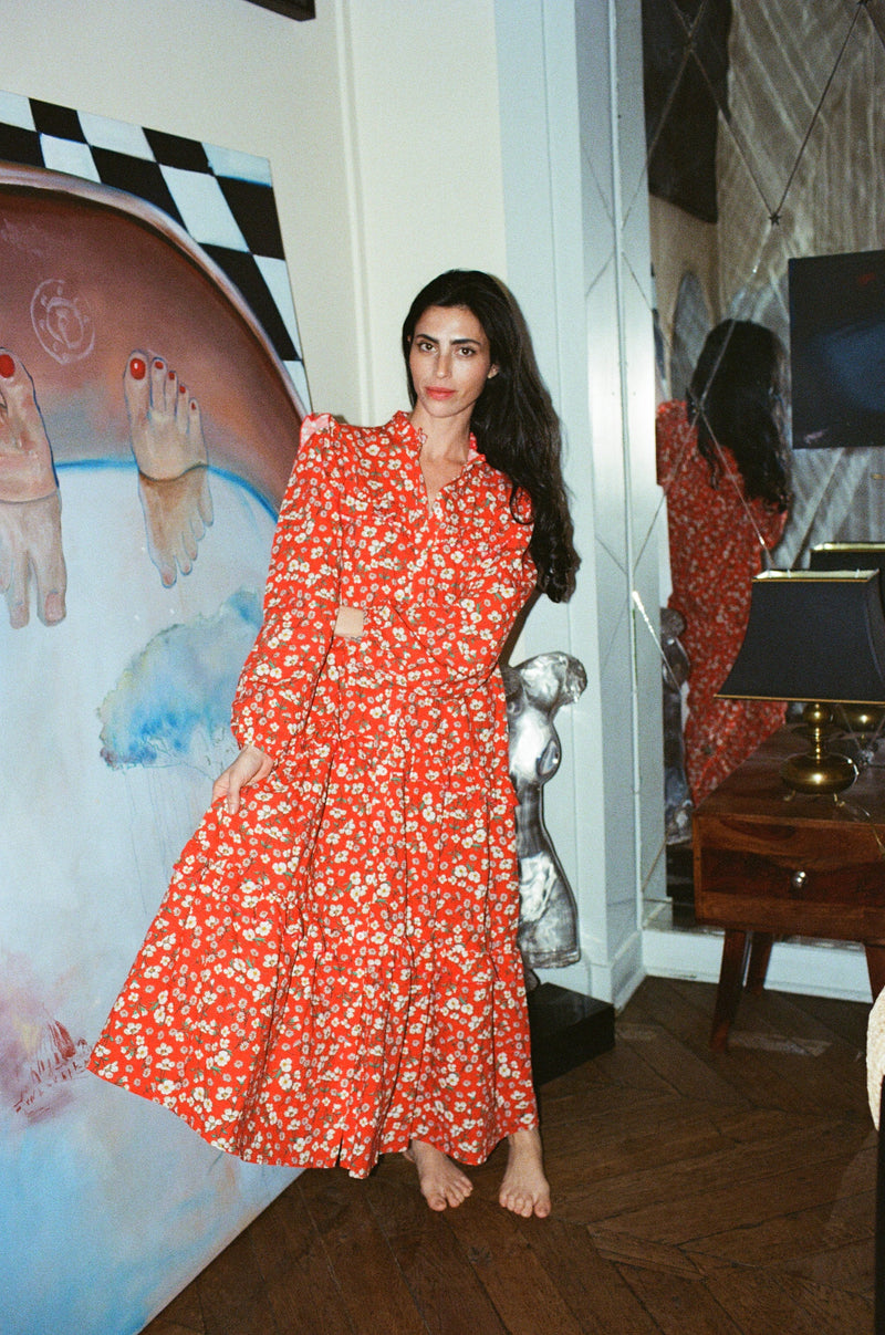 Robe Marie-Antoinette liberty rouge