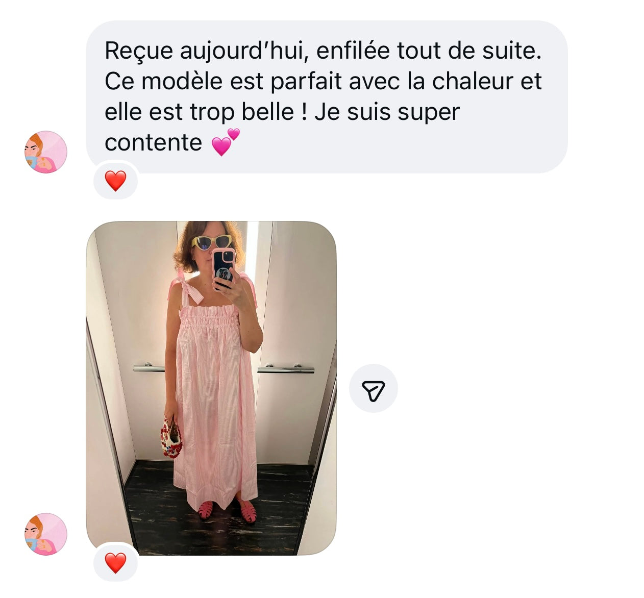 Robe Devendra rayures rose
