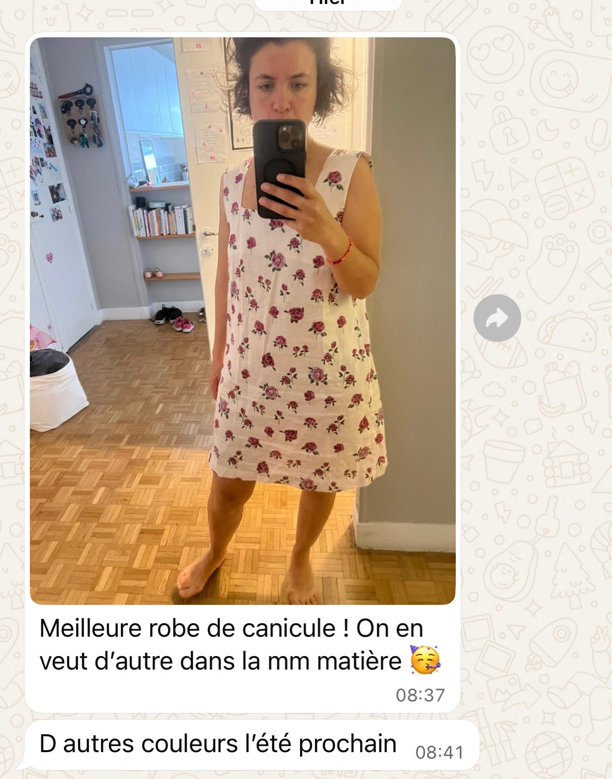 Robe Sixties écru