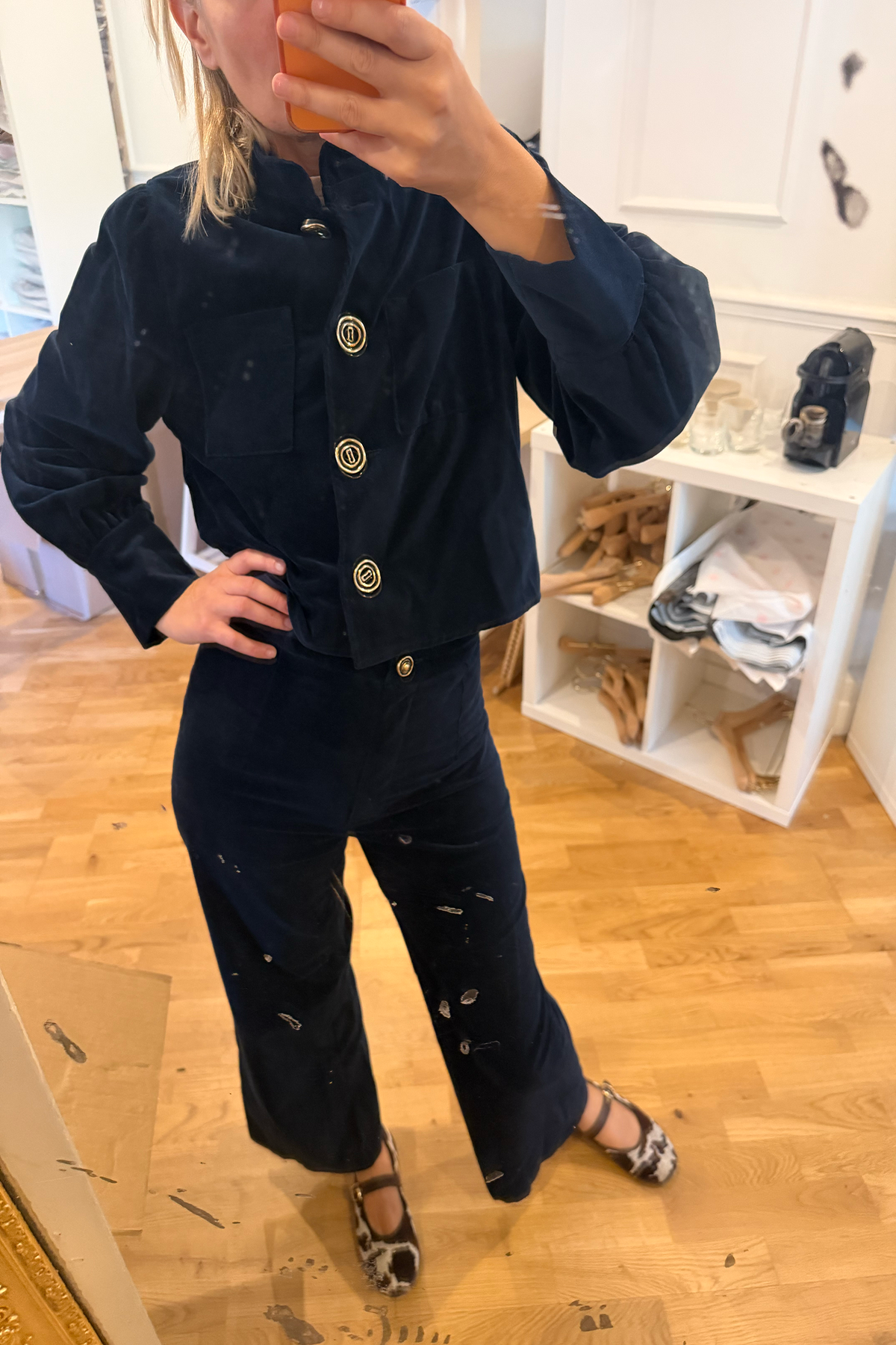 Pantalon Romy velours marine