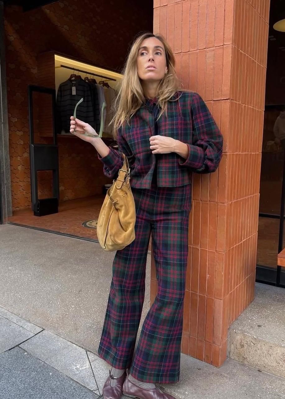 Romy Scottish tartan trousers