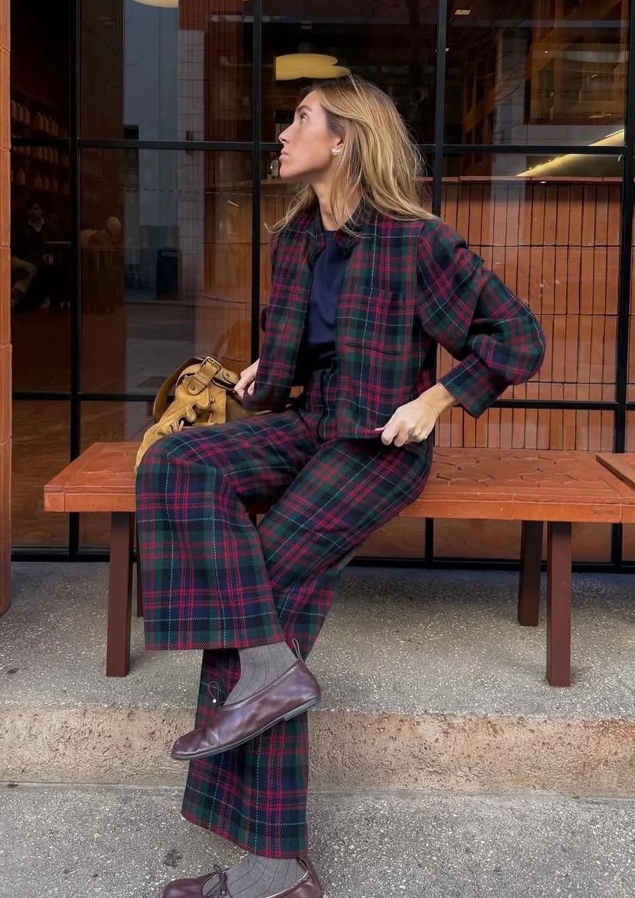 Romy Scottish tartan trousers