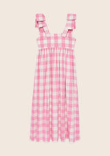 Robe Devendra carreaux rose