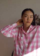 Chloé pink check shirt dress