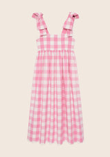Robe Devendra carreaux rose