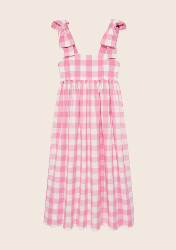 Robe Devendra carreaux rose