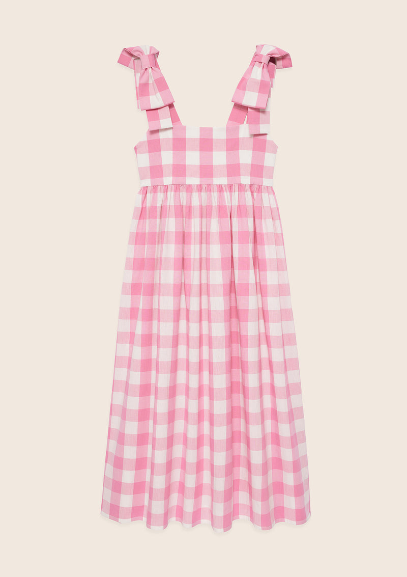 Robe Devendra carreaux rose