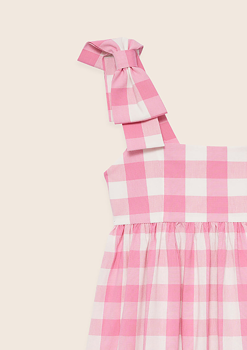 Robe Devendra carreaux rose