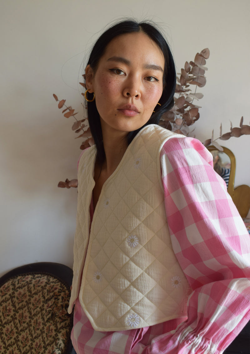 Gilet Daisy écru