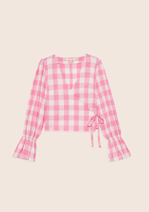 Cache coeur carreaux rose