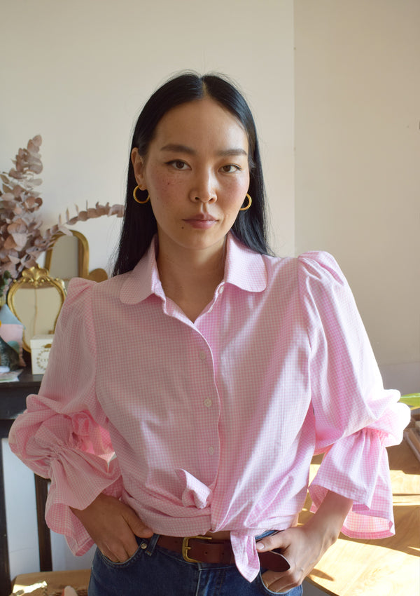 Chemise vichy rose