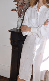 Chloé white embroidered shirt dress