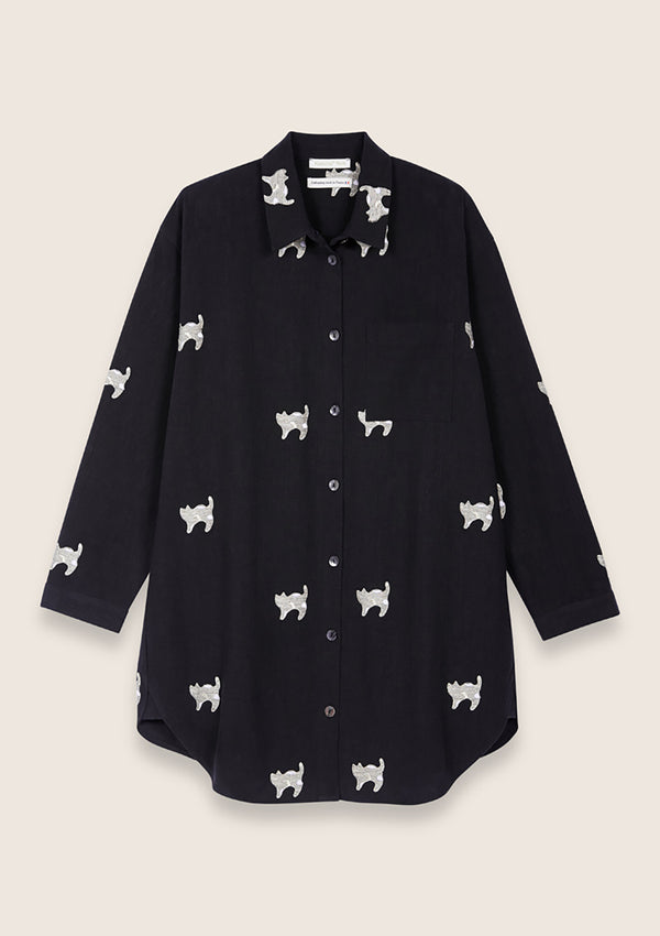 Raoule black shirt dress