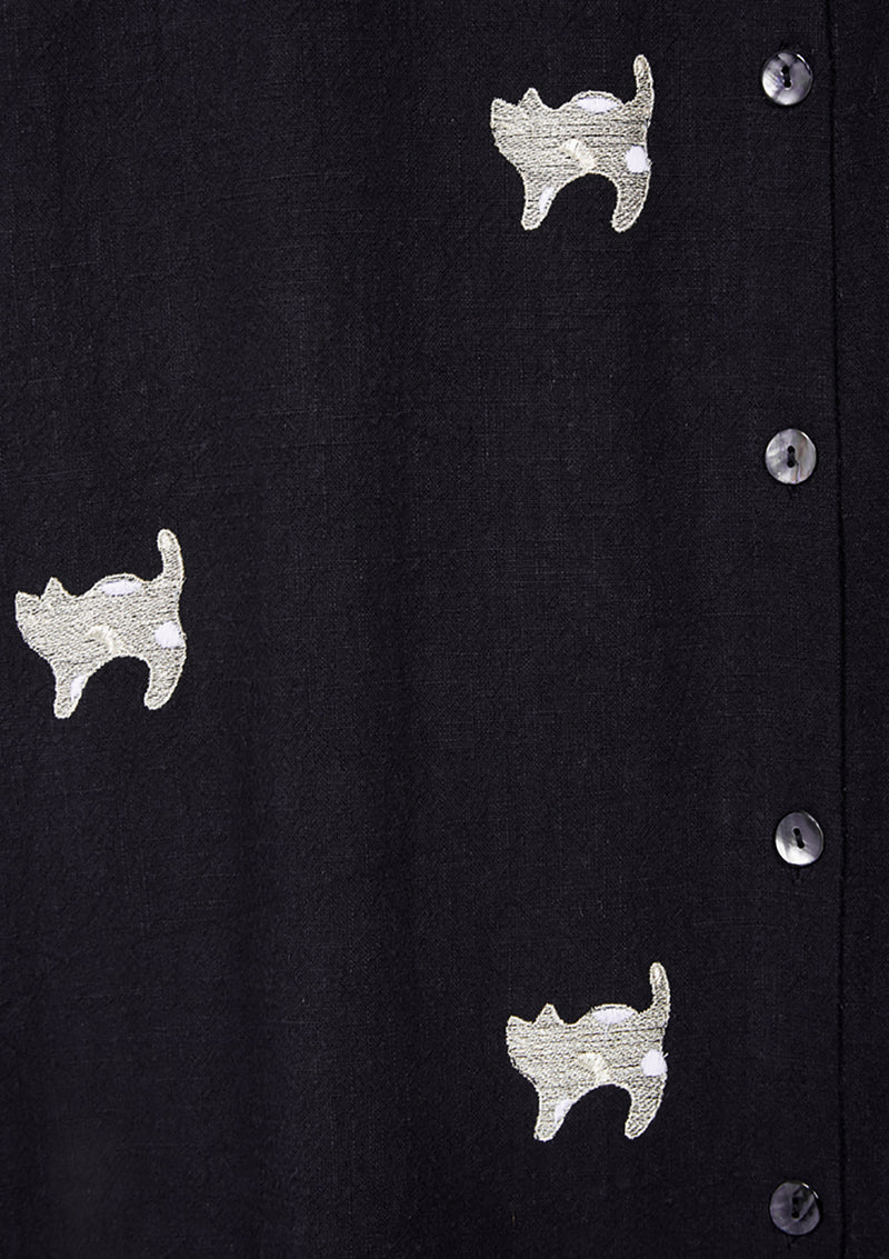 Robe chemise noire Raoule