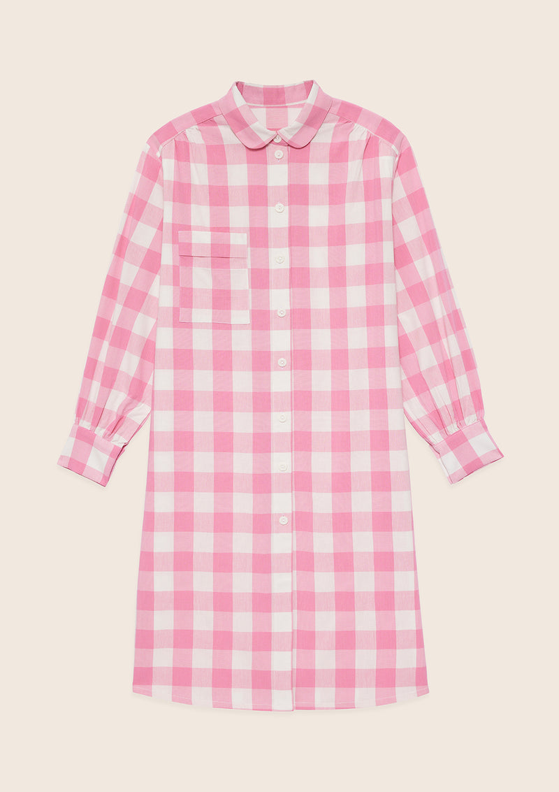 Chloé pink check shirt dress